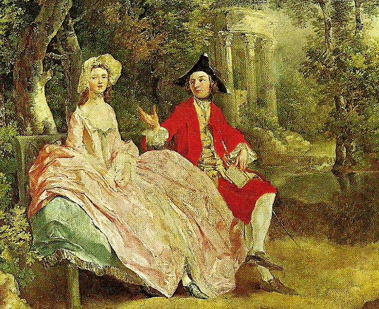 Thomas Gainsborough conversation in a park, c. oil painting image